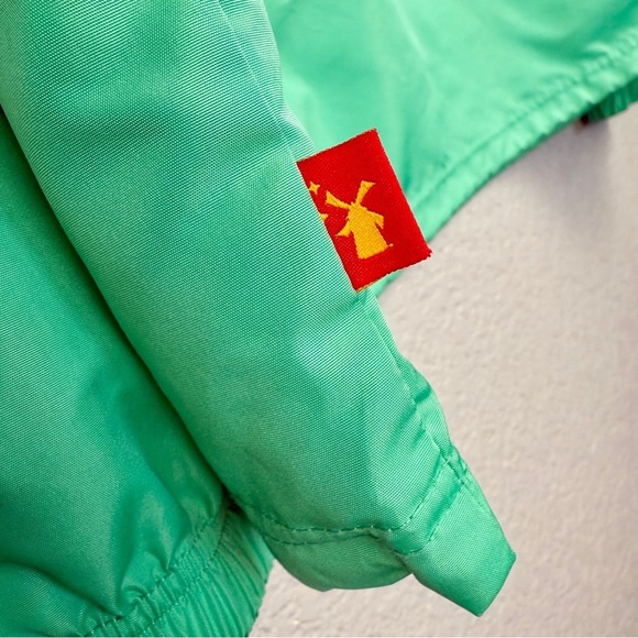 Dutch Bros Packable Mint Green Retro Hooded Windbreaker XL - Unisex, 1/2 Zip - Picture 7 of 13